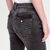 Jean flare taille basse denim noir femme