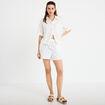 Chemise manches 3/4 ecru femme