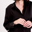 Chemise satin&eacute;e noir femme