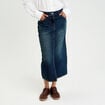 Jupe crayon taille standard bleu fonc&eacute; femme