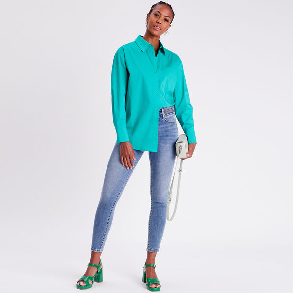 chemise manches longues vert menthe femme Chemise manches longues vert menthe femme