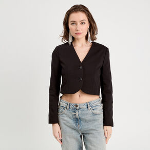 veste blazer courte noir femme Veste blazer courte noir femme