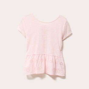 T-shirt manches courtes rose clair femme