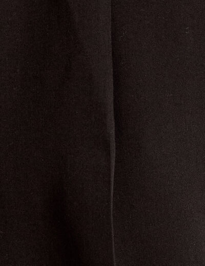 Pantalon large à pinces noir femme