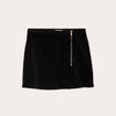 Jupe-short moulante velours noir femme