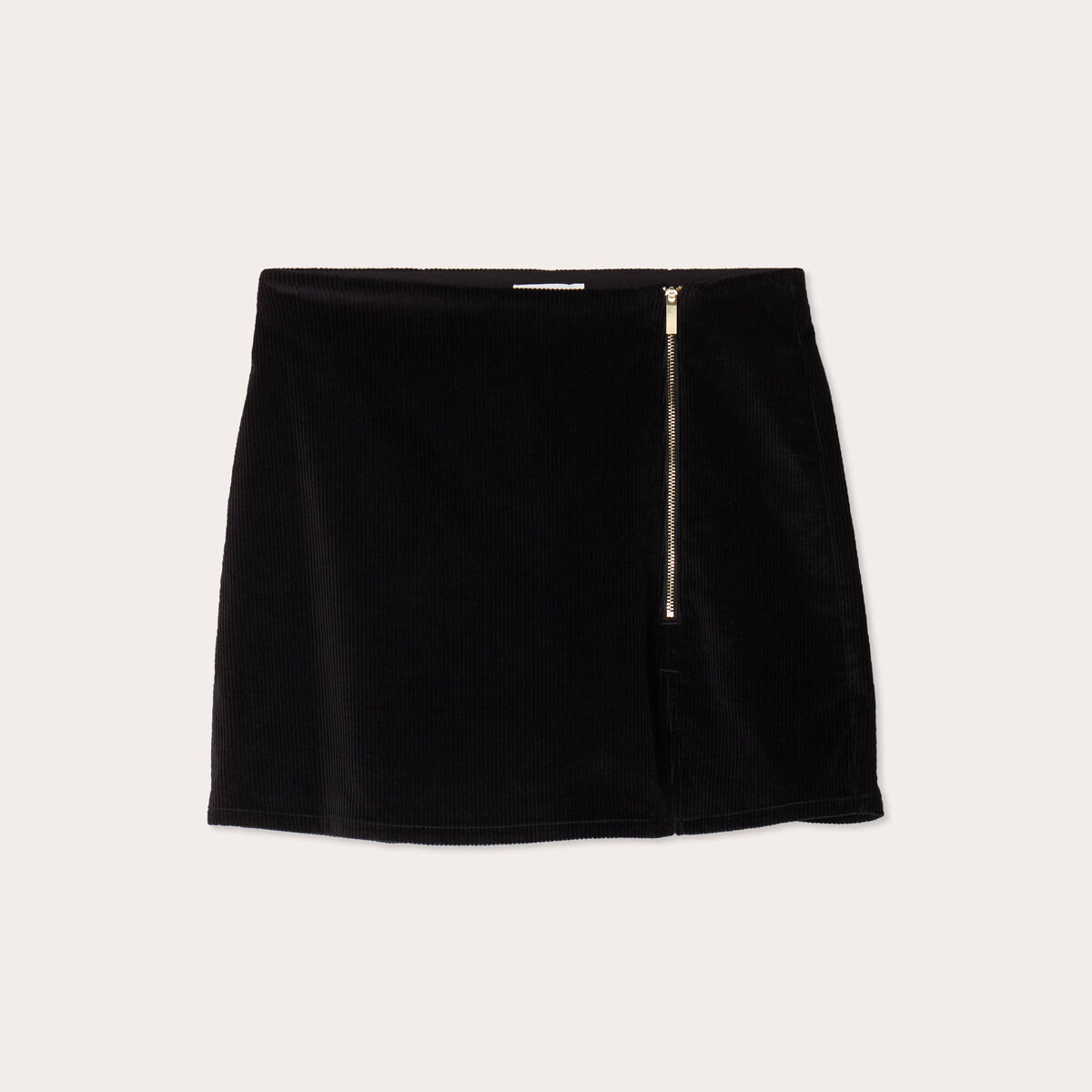 Jupe-short moulante velours noir femme