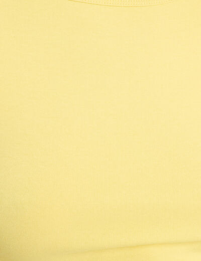 T-shirt manches courtes jaune femme