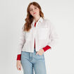 Chemise manches longues poches ecru femme