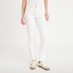 Jean slim taille standard denim blanc femme