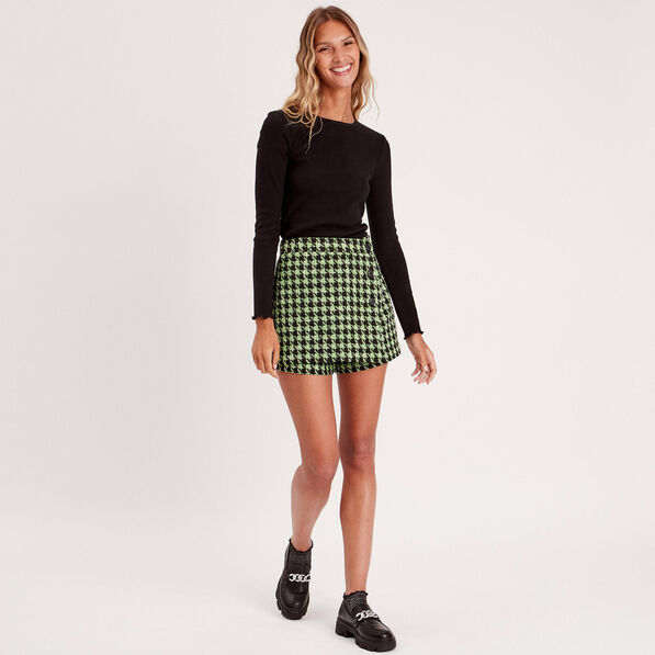 jupe short droite noir femme Jupe-short droite noir femme