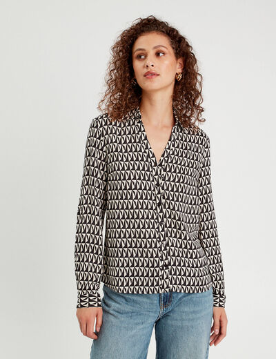 Chemise manches longues blanc femme