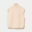 Veste sans manches effet polaire ecru femme