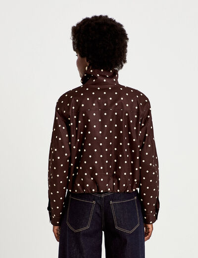 Veste oversize manches longues marron chocolat femme