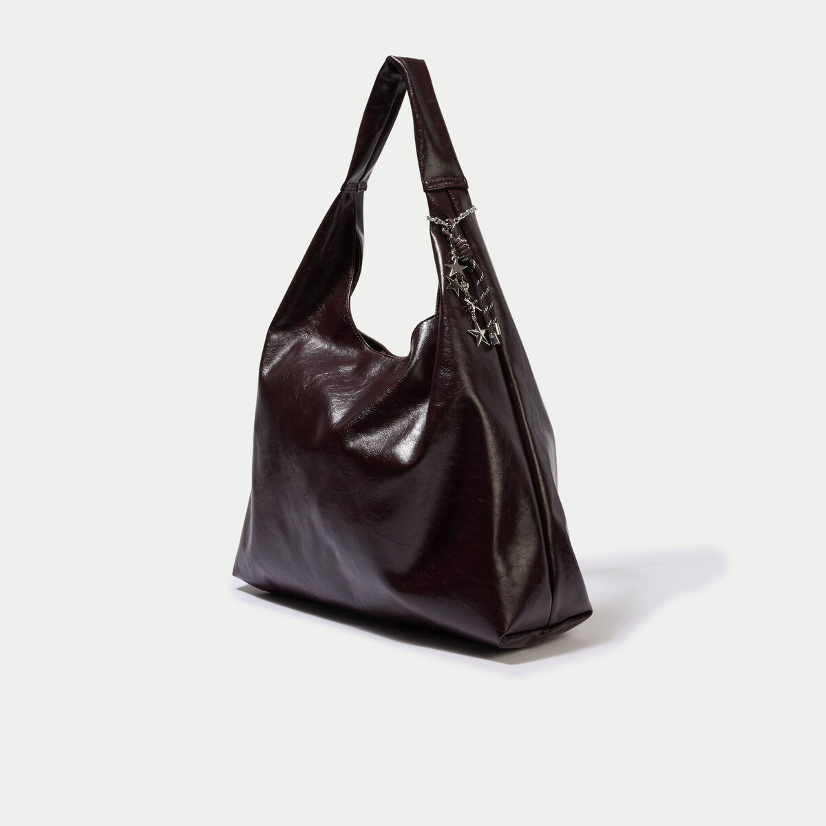 Sac avec pendentif charms bordeaux femme