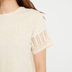 T-shirt manches courtes ecru femme