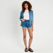 Short slim en jean denim stone femme