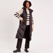 Doudoune longue sans manches noir femme