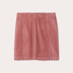 Jupe trapèze en velours vieux rose femme