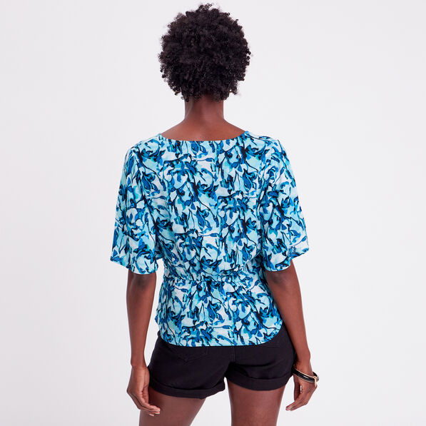 blouse col cache coeur blanc femme Blouse col cache-coeur blanc femme