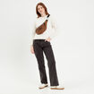 Pull manches longues ecru femme
