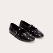 Ballerines &agrave; d&eacute;tails clout&eacute;s noir femme