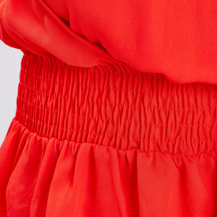 Blouse manches courtes orange femme