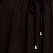 Jupe longue &eacute;vas&eacute;e satin noir femme