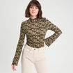 T-shirt col montant vert femme