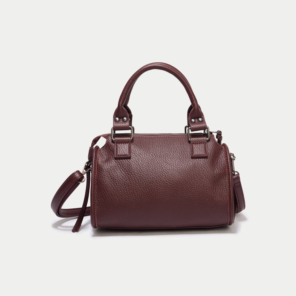 Sac port&eacute; main bordeaux femme