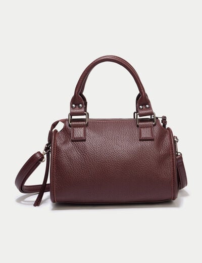Sac port&eacute; main bordeaux femme