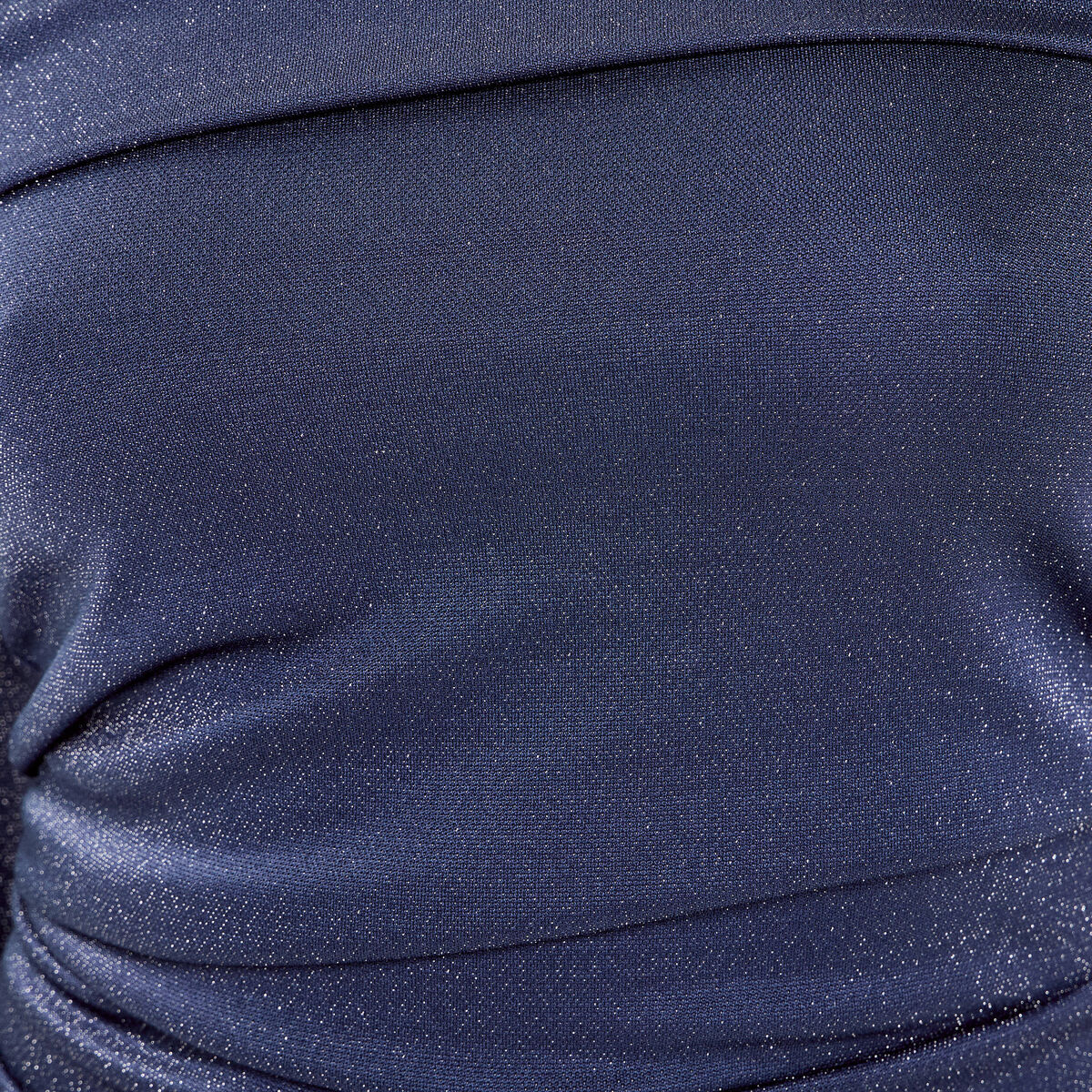 Combishort col bardot fils m&eacute;tallis&eacute;s bleu fonc&eacute; femme
