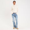 Pull 2-en-1 &agrave; capuche amovible ecru femme