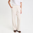 Jegging fluide taille standard ecru femme