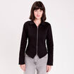 Chemise courte bas resserr&eacute; noir femme