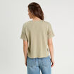 T-shirt manches courtes vert kaki femme