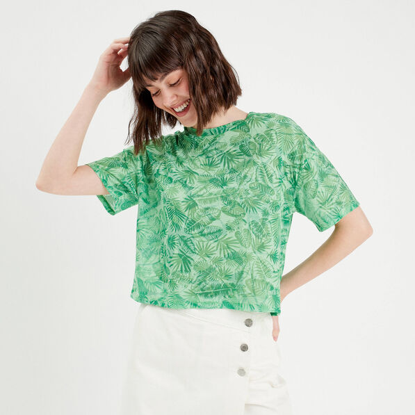 t shirt manches courtes vert femme T-shirt manches courtes vert femme