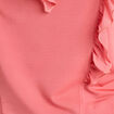 Blouse volants rose pastel femme