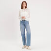 T-shirt ajouré manches pagodes ecru femme