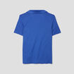 Chemise manches courtes bleu electrique femme