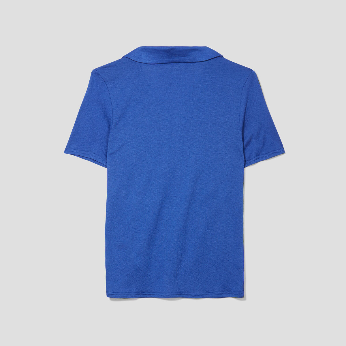 Chemise manches courtes bleu electrique femme