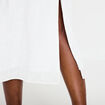 Jupe longue &eacute;vas&eacute;e pliss&eacute;e blanc femme