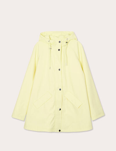 Ciré à capuche jaune clair femme