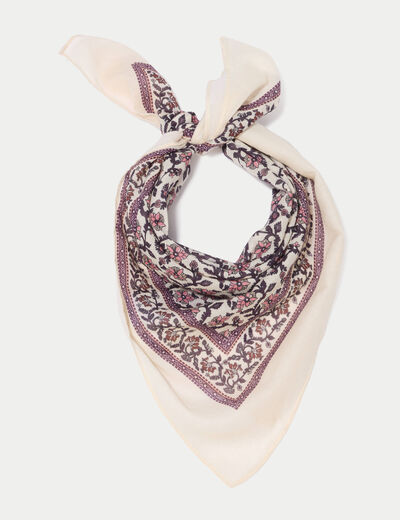 Foulard ecru femme