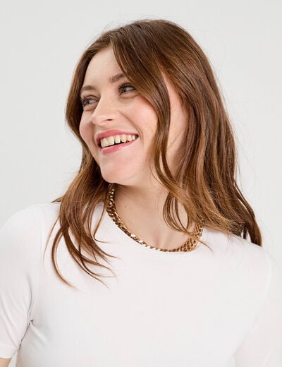 T-shirt cropped blanc femme