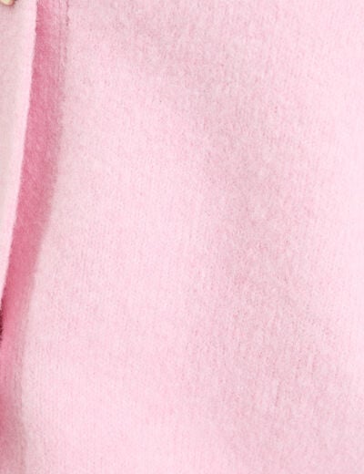 Gilet boutons coeur rose poudr&eacute;e femme