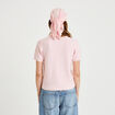 Pull ample manches courtes rose clair femme