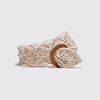 Ceinture macrame ecru femme