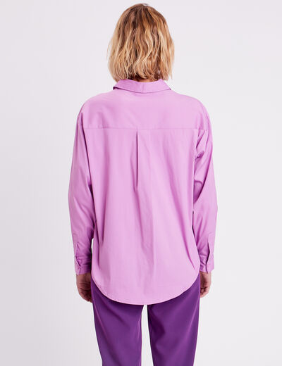 Chemise manches longues violet femme