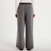 Pantalon bootcut ceinture amovible gris clair femme