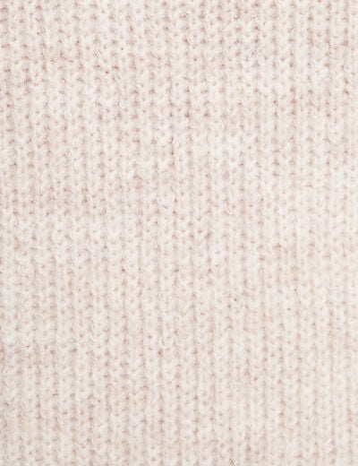 Robe pull droite col montant sable femme